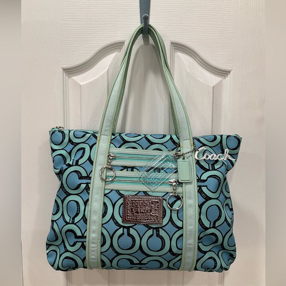 Coach Poppy 3D‎ Op Art Glam Tote Purse Handbag